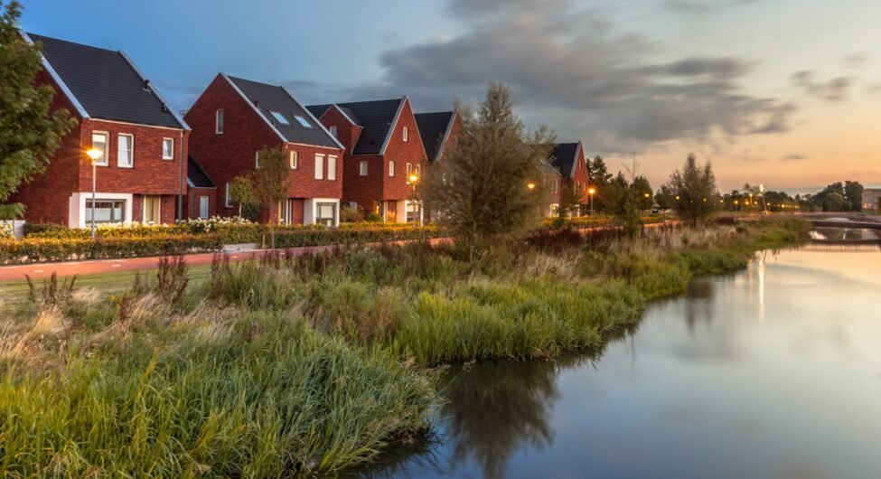 Modern Eco friendly suburban street