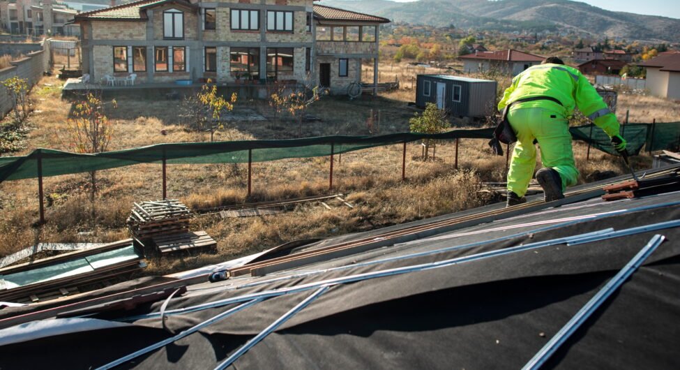 Repair and build construction of roof. Conception for roofing, n